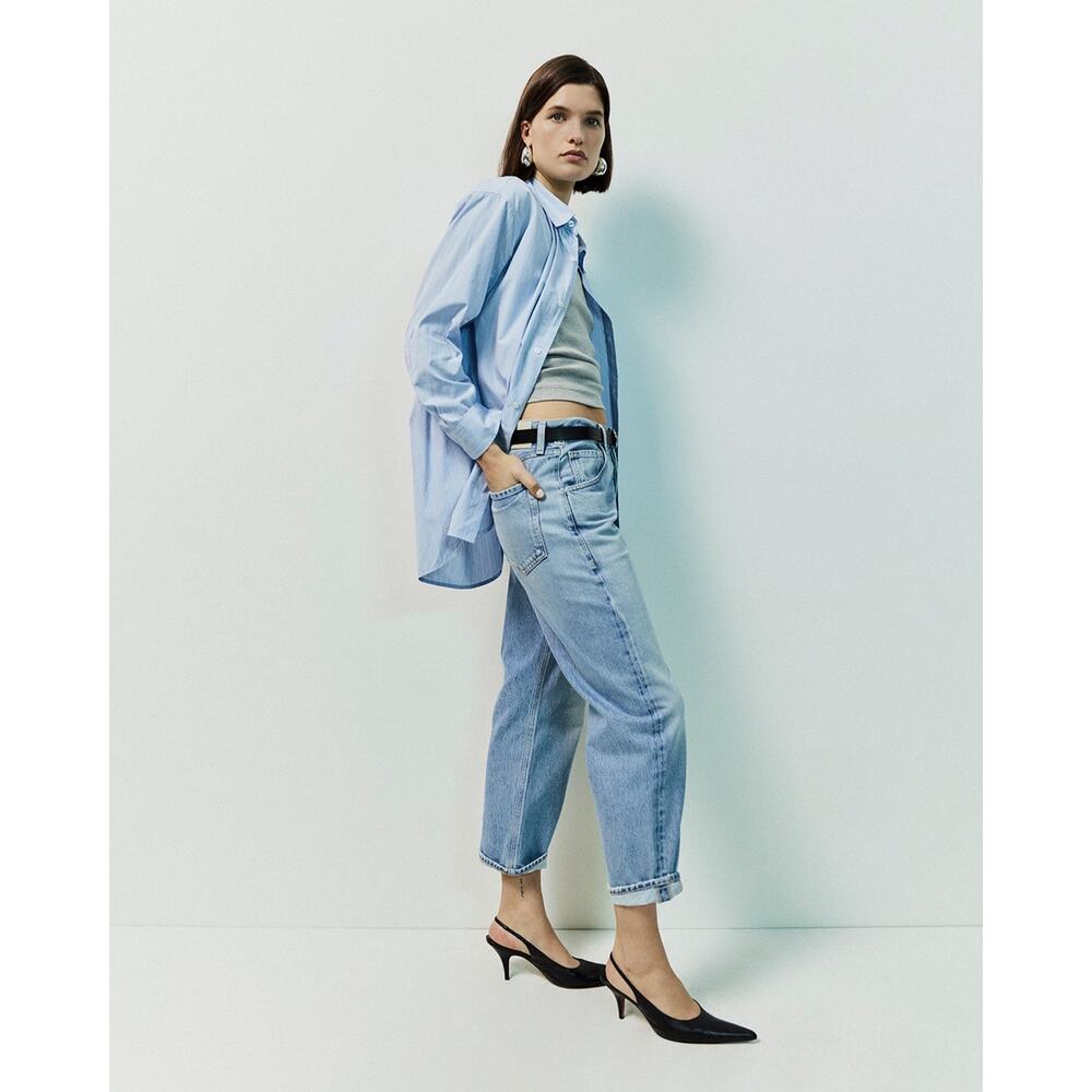 Citizens of Humanity Dahlia Bow Leg Size 26 Light Wash Jeans Cropped - Picture 3 of 10